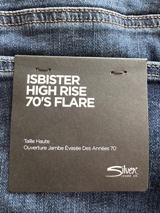 Silver Jeans Denim - Silver Jeans Dark Blue High-Rise 70's Flare Isbister